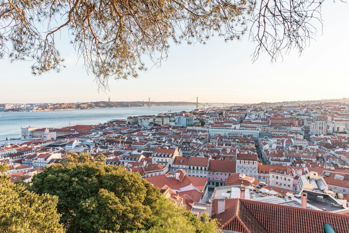 View over Lisbon before sunset